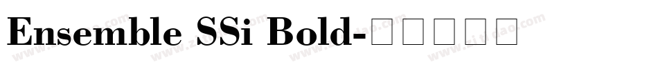 Ensemble SSi Bold字体转换